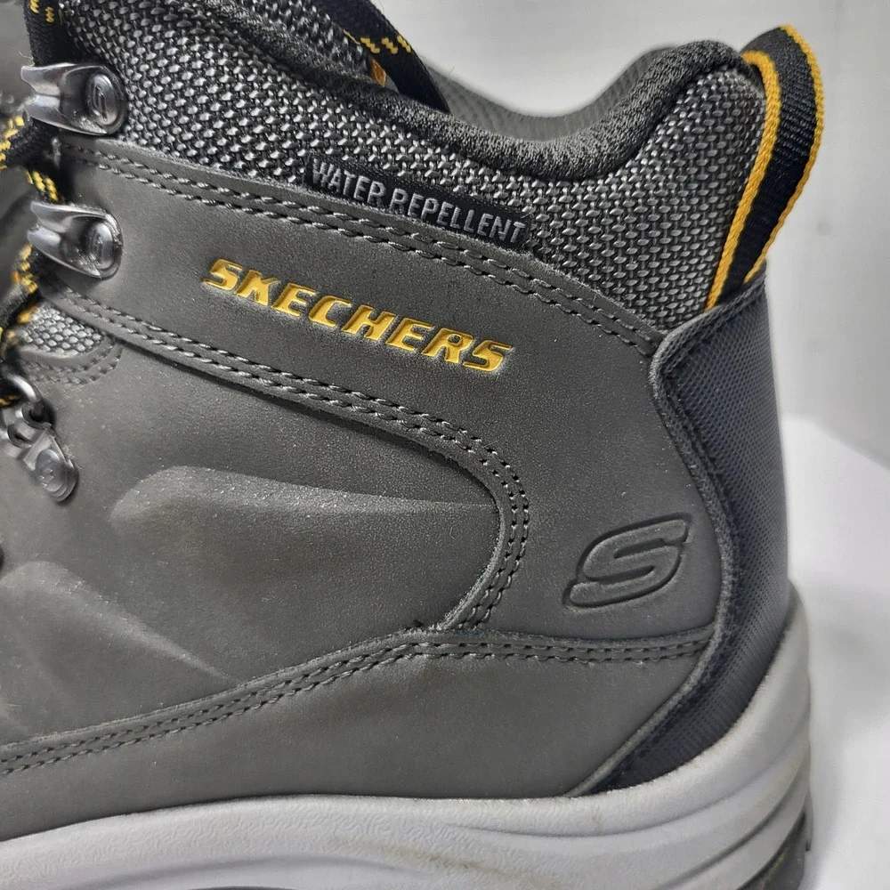 Skechers Mens Selmen Enid Hiking Boots Charcoal Extra Wide Fit 9 204642WW Grey